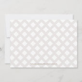 Eenvoudige Outline Wedding Bedankt Card Faux Folie (Achterkant)