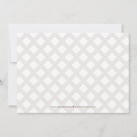 Eenvoudige Outline Wedding Bedankt Card Faux Folie (Achterkant)