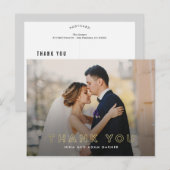 Eenvoudige Outline Wedding Dank u Briefkaart (Voorkant / Achterkant)