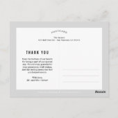 Eenvoudige Outline Wedding Dank u Briefkaart (Achterkant)