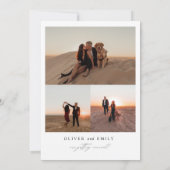 Eenvoudige ovale fotocollage bruiloft Bewaar de da Kaart (Achterkant)