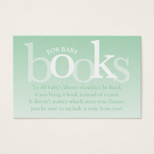 Eenvoudige Overlay Breng een Boek Baby shower Kaar Visitekaartje