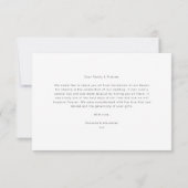 Eenvoudige overlay foto bruiloft bedankkaart (Achterkant)