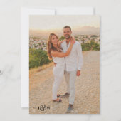 Eenvoudige Overlay Foto Bruiloft Kaart (Achterkant)
