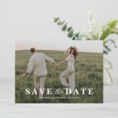 Eenvoudige Overlay Foto Bruiloft Save The Date Kaa (Staand voorkant)