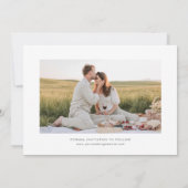 Eenvoudige Overlay Foto Bruiloft Save The Date Kaa (Achterkant)