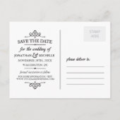 Eenvoudige  Overlay Foto Sla de datum op Aankondigingskaart (Achterkant)