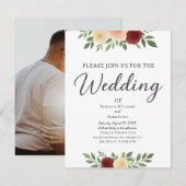 Eenvoudige Overlay Foto Trouw Uitnodiging (Voorkant / Achterkant)