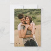 Eenvoudige overlay moderne foto bruiloft uitnodigi kaart (Achterkant)