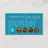 Eenvoudige Oversize LOODGIETER Signage Loodgieteri Visitekaartje (Voorkant)