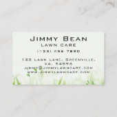 Eenvoudige overwoekerde grasverzorging gras snijde visitekaartje (Achterkant)