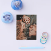 Eenvoudige paar foto lage kosten bruiloft uitnodig flyer (Enkel)