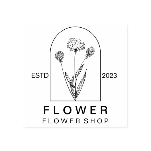 Eenvoudige Paardenbloem Bloem | Minimaal Botanisch Rubberstempel (Afrduk)