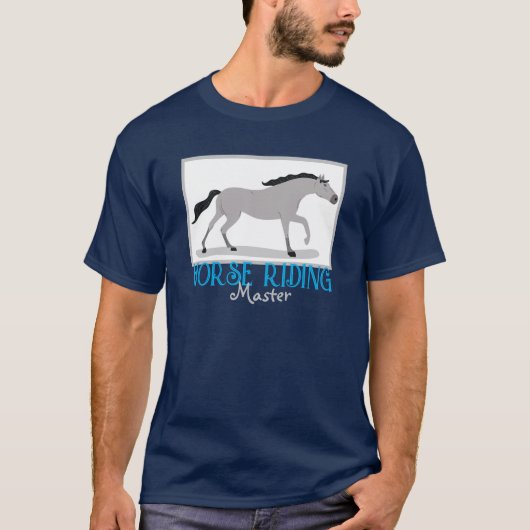 Eenvoudige Paardenliefhebber Personaliseer Naam T-shirt (Voorkant)