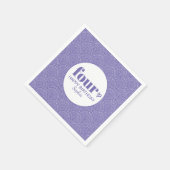 Eenvoudige Paarse 4e Verjaardag met Naam Servet (Hoek)