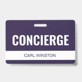Eenvoudige paarse aangepaste hotelconciërge-werk-I Badge (Voorzijde)