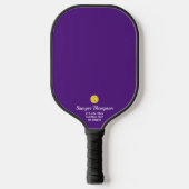 Eenvoudige Paarse aangepaste tekst op maat Pickleball Paddle (Voorkant)