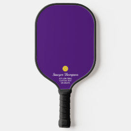 Eenvoudige Paarse aangepaste tekst op maat Pickleball Paddle