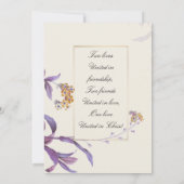 eenvoudige paarse bloemen Christelijk huwelijk Kaart (Achterkant)