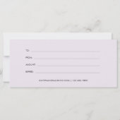 Eenvoudige Paarse Bloemen Classic Cadeaubon (Achterkant)