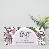 Eenvoudige Paarse Bloemen Classic Cadeaubon (Staand voorkant)