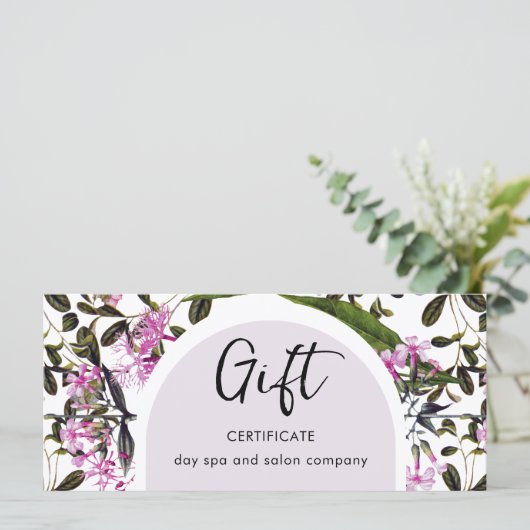 Eenvoudige Paarse Bloemen Classic Cadeaubon (Staand voorkant)