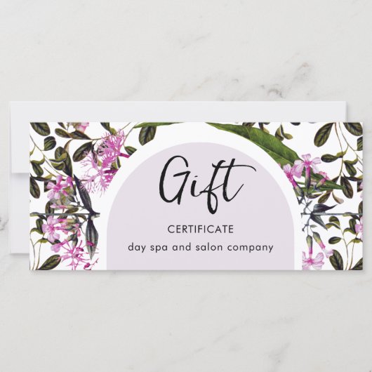 Eenvoudige Paarse Bloemen Classic Cadeaubon (Voorkant)