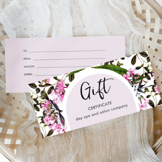 Eenvoudige Paarse Bloemen Classic Cadeaubon