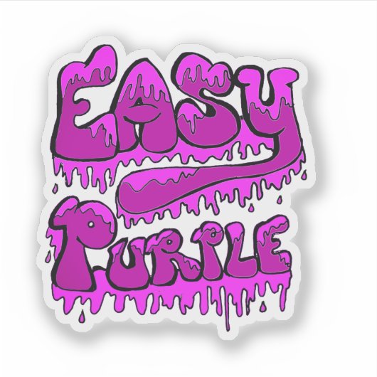 Eenvoudige paarse druppel logo sticker (Voorkant)