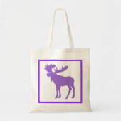 Eenvoudige paarse eland herbruikbare boodschappent tote bag (Voorkant)