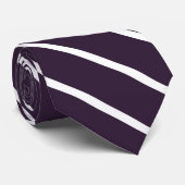 Eenvoudige Paarse en witte diagonale strepen Stropdas (Opgerold)