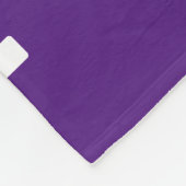 Eenvoudige Paarse en Witte Tekst Uw Bericht Sjablo Fleece Deken (Hoek)