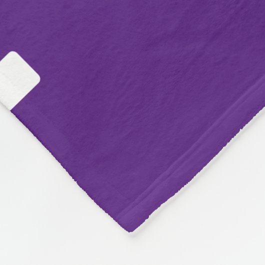 Eenvoudige Paarse en Witte Tekst Uw Bericht Sjablo Fleece Deken (Hoek)