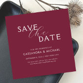 Eenvoudige Paarse en witte typografie bruiloft Save The Date