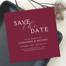 Eenvoudige paarse en witte typografie bruiloft