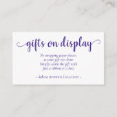 Eenvoudige Paarse geschenken te zien | Drukt elke Informatiekaartje (Voorkant)