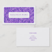 Eenvoudige Paarse glitter Visitekaartje (Voorkant / Achterkant)