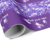 Eenvoudige paarse glittersparren voegen jouw tekst cadeaupapier (Rol Hoek)