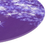 Eenvoudige paarse glittersparren voegen jouw tekst snijplank (Hoek)