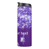 Eenvoudige paarse glittersparren voegen jouw tekst thermosbeker (Geroteerd rechts)