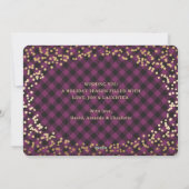 Eenvoudige Paarse gouden kerstkaarten voor kerstmi Feestdagenkaart (Achterkant)