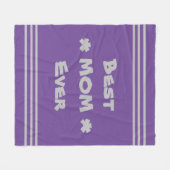 Eenvoudige Paarse Grey 'Beste moeder ooit' Fleece Deken (Voorkant (Horizontaal))