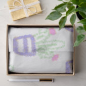 Eenvoudige paarse groene cactus, glitter sparkle c tissuepapier (Geschenk)