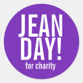 Eenvoudige Paarse Jean Day Stickers (Voorkant)