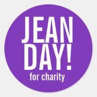 Eenvoudige Paarse Jean Day Stickers