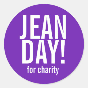 Eenvoudige Paarse Jean Day Stickers