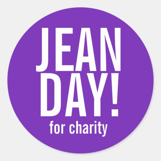 Eenvoudige Paarse Jean Day Stickers (Voorkant)