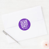 Eenvoudige Paarse Jean Day Stickers (Envelop)