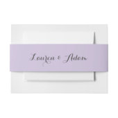 Eenvoudige Paarse koppels namen bruiloft Uitnodigingen Wikkel (Voorkant Voorbeeld)