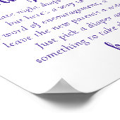 Eenvoudige Paarse late night luiers | druivendouch Poster (Hoek)